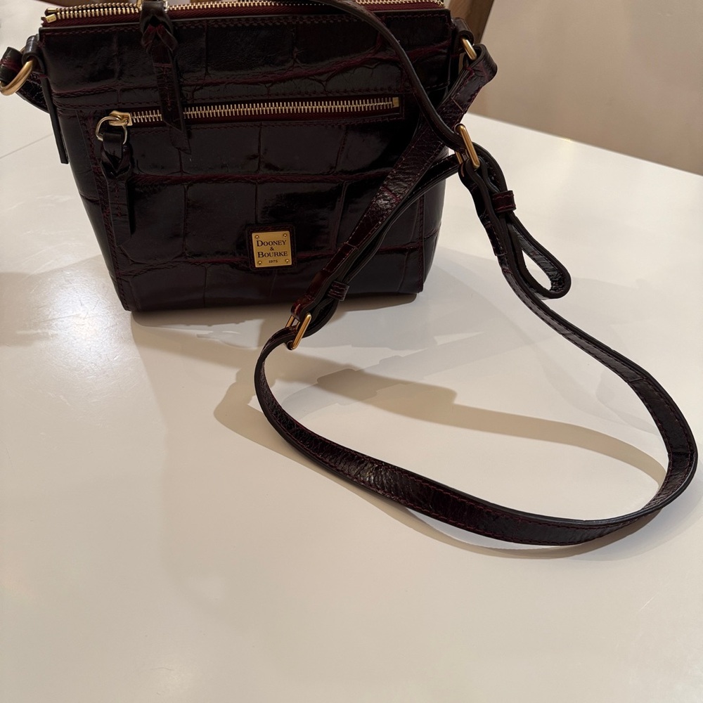 Dooney & Bourke Dark Burgundy Crossbody Bag - Picture 3 of 12